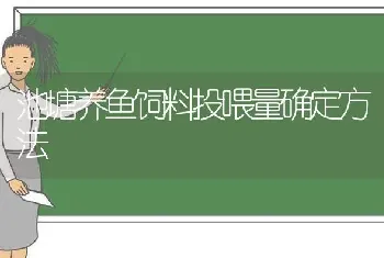 池塘养鱼饲料投喂量确定方法