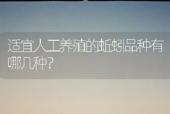 适宜人工养殖的蚯蚓品种有哪几种?