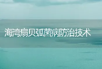 海湾扇贝弧菌病防治技术