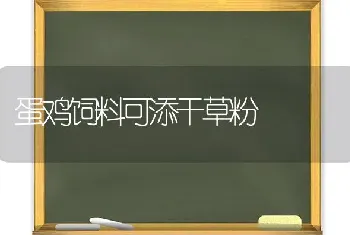 蛋鸡饲料可添干草粉