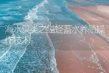 海水贝类之缢蛏蓄水养殖操作技术