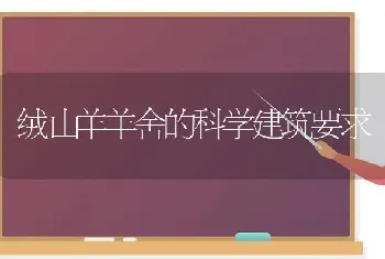 绒山羊羊舍的科学建筑要求