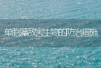 单胞藻敌害生物的防治措施