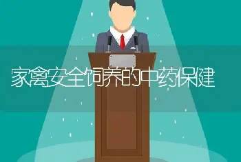 家禽安全饲养的中药保健