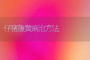 仔猪腹黄痢治方法