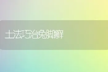 土法巧治兔脚癣