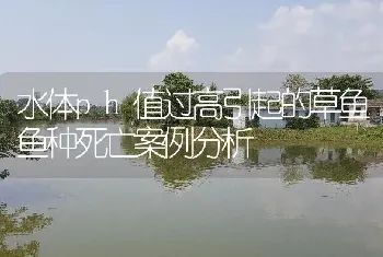 水体ph值过高引起的草鱼鱼种死亡案例分析