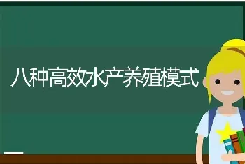 八种高效水产养殖模式