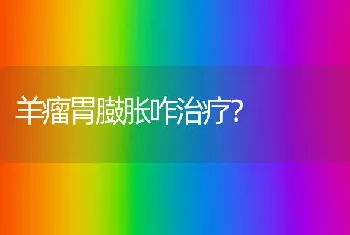 羊瘤胃臌胀咋治疗?