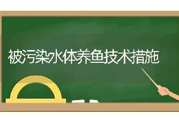 被污染水体养鱼技术措施