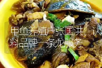 甲鱼养殖户张国洪：认准饲料品牌一条龙服务