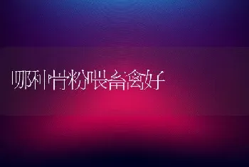 哪种骨粉喂畜禽好